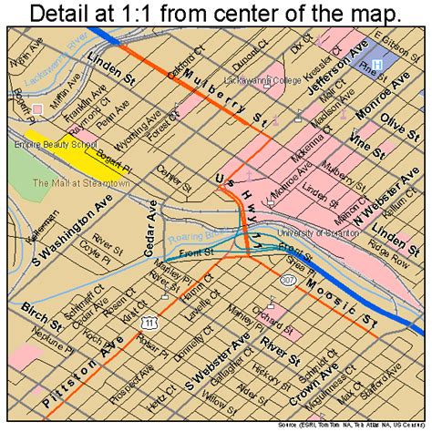 scranton pa on map|streets in scranton pa.